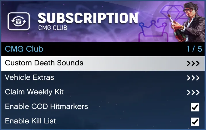 Manage your perks menu